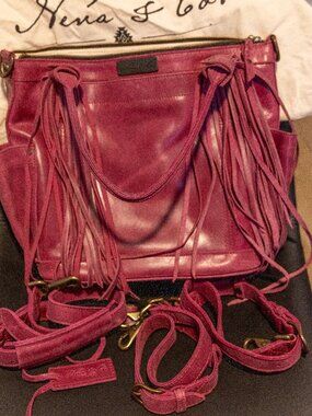 Pink Leather Nena & Co The Perfect Bag - Medium (TMPB) Mexico Collection